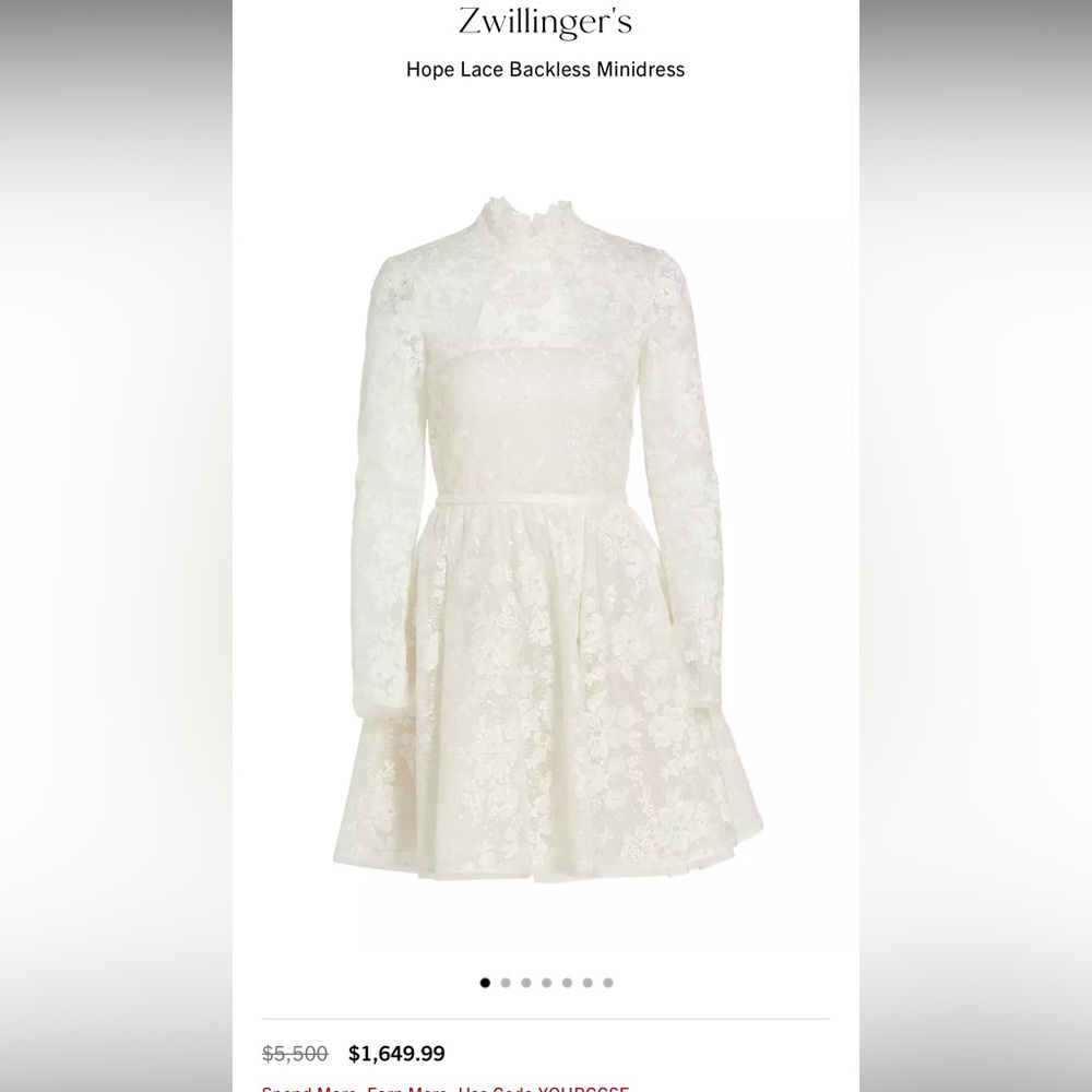 Zwillinger’s Hope Lace Backless Dress